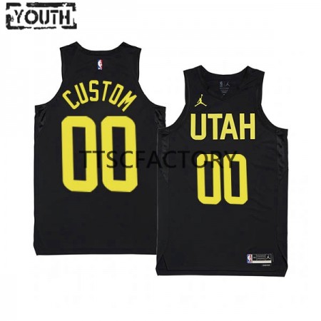 Maillot Basket Utah Jazz Personnalisé Nike 2022-23 Statement Edition Noir Swingman - Enfant